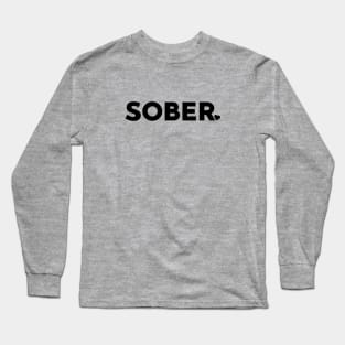 Sober with Minimal Heart Long Sleeve T-Shirt